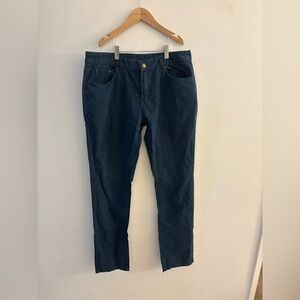 Frank & Oak - Slim Fit Straight Mens Navy Blue Chinos Pants, size 34W, 32L